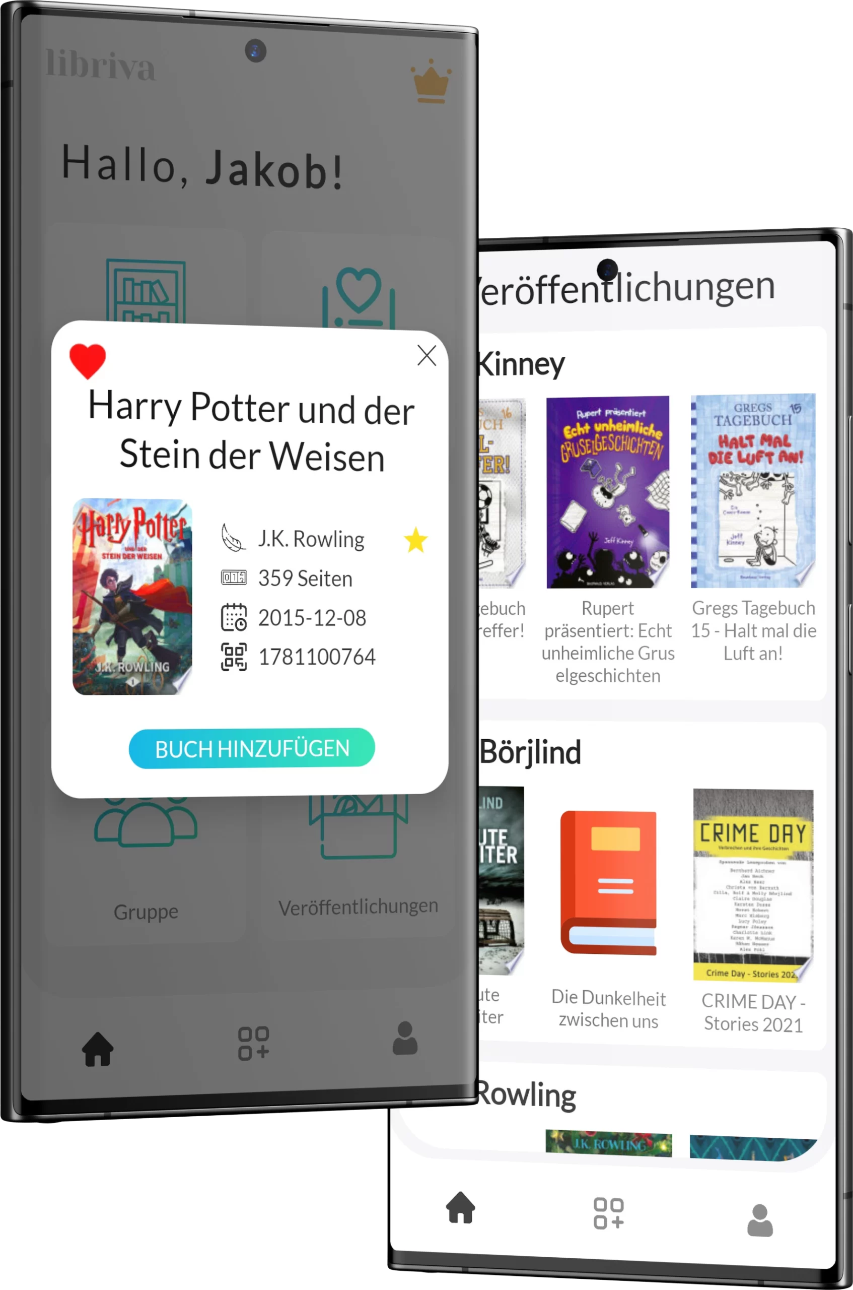 Bücherverwaltungs-App libriva